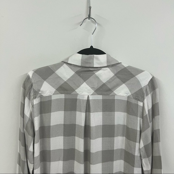 Rails Hunter Sage/White Check Button Front Shirt - Picture 7 of 11